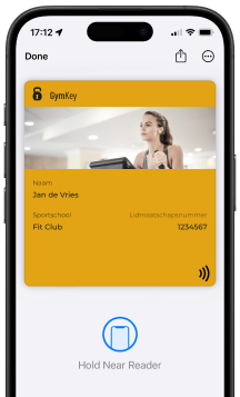 GymKey pass in Apple Wallet